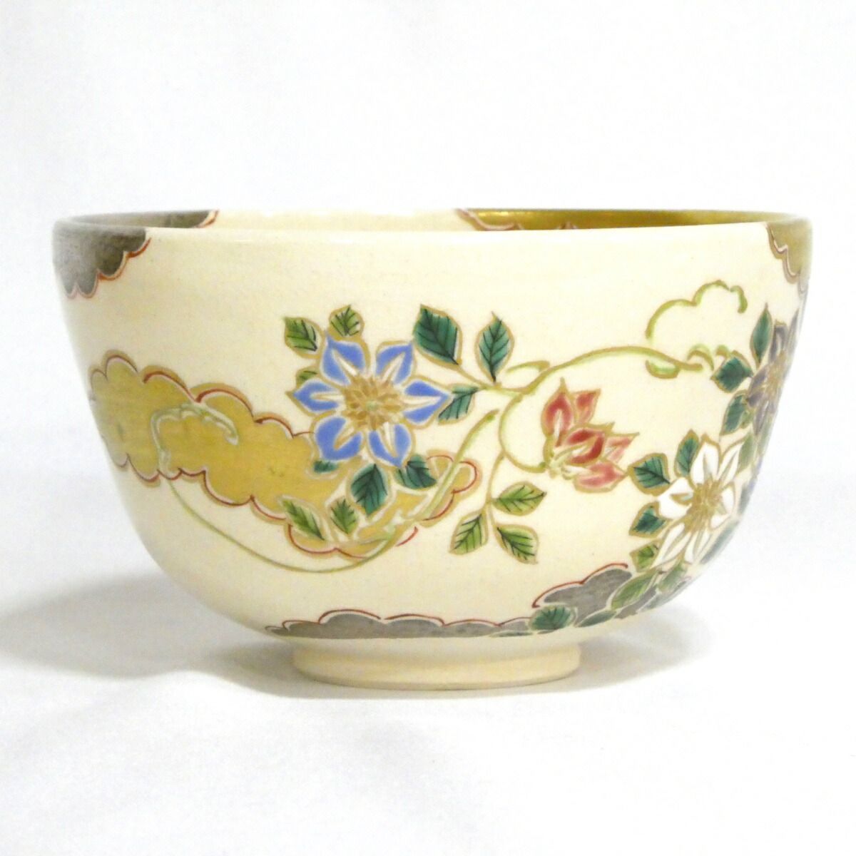 仁清写 鉄線花茶碗