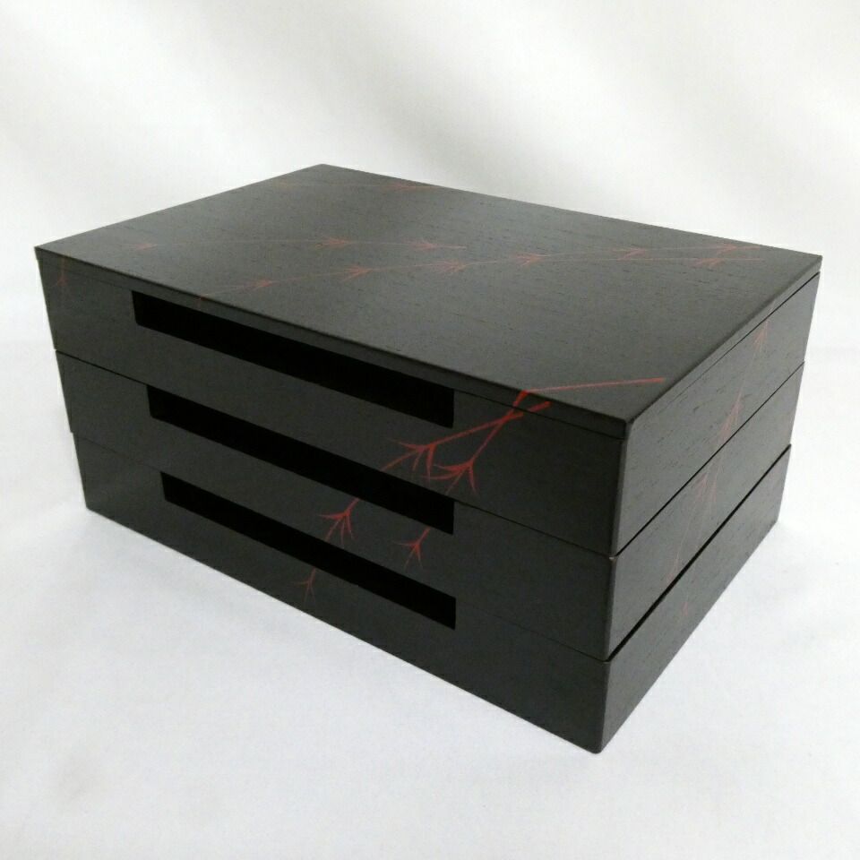 十月の特売品 鵬雲斎好写 掻合塗 田楽箱 木製 茶道具