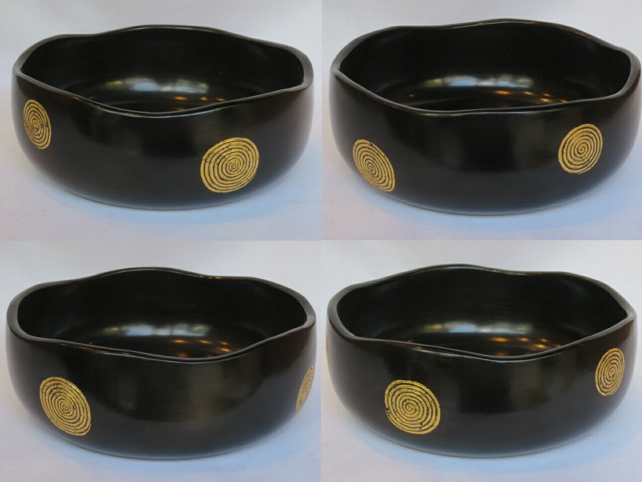 十月◆特売品 淡々斎好写 加州窯 山崎宗元作 渦文金入 炉用灰器 茶道具 税込 送料込 SKLAD-KIRPICHA_RU