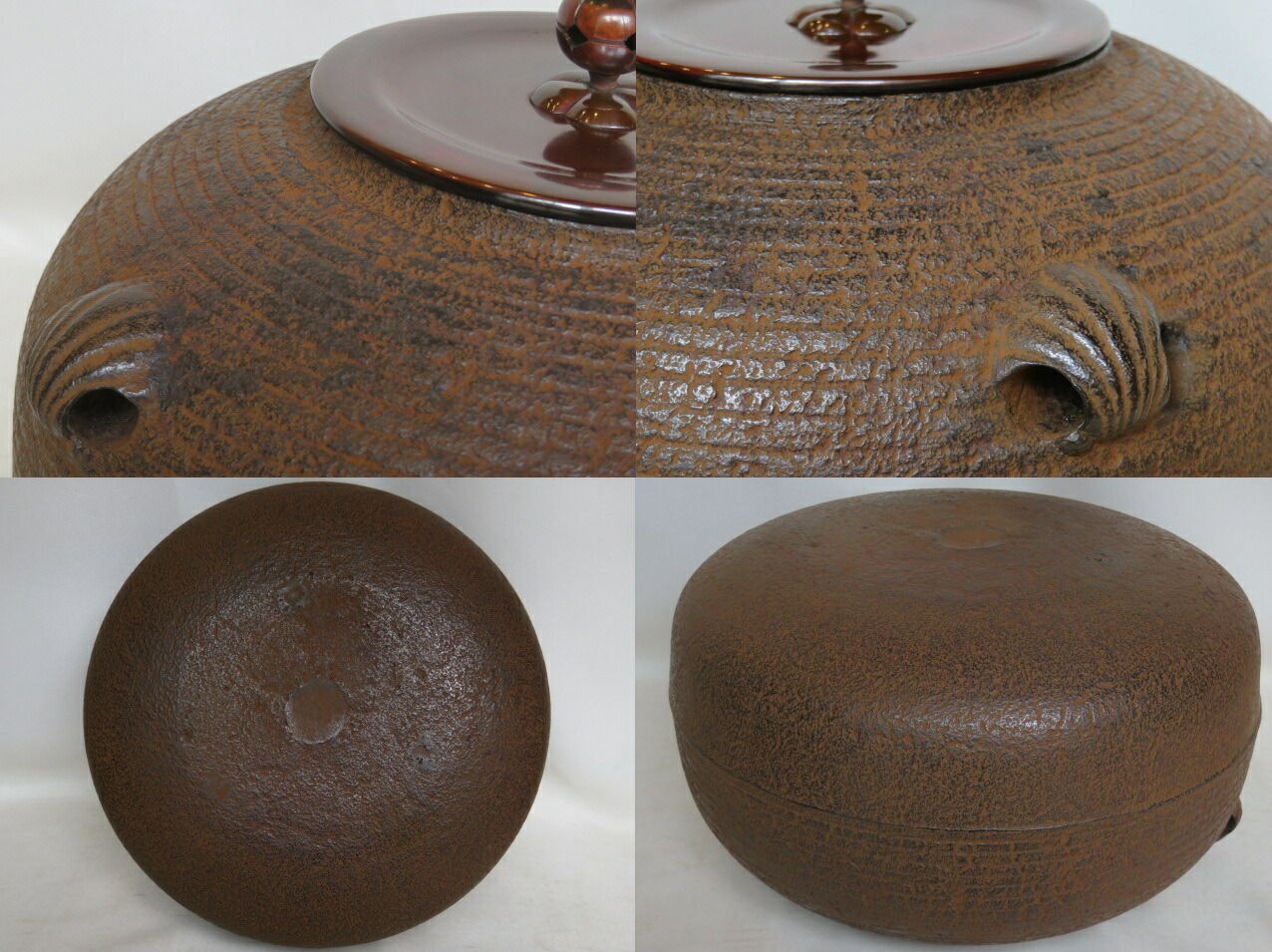 十月◆特売品 十二代 和田美之助作 天明写 撫肩糸目釜 炉釜 捻子鐶付 税込 送料込 ♥ SKLAD-KIRPICHA_RU