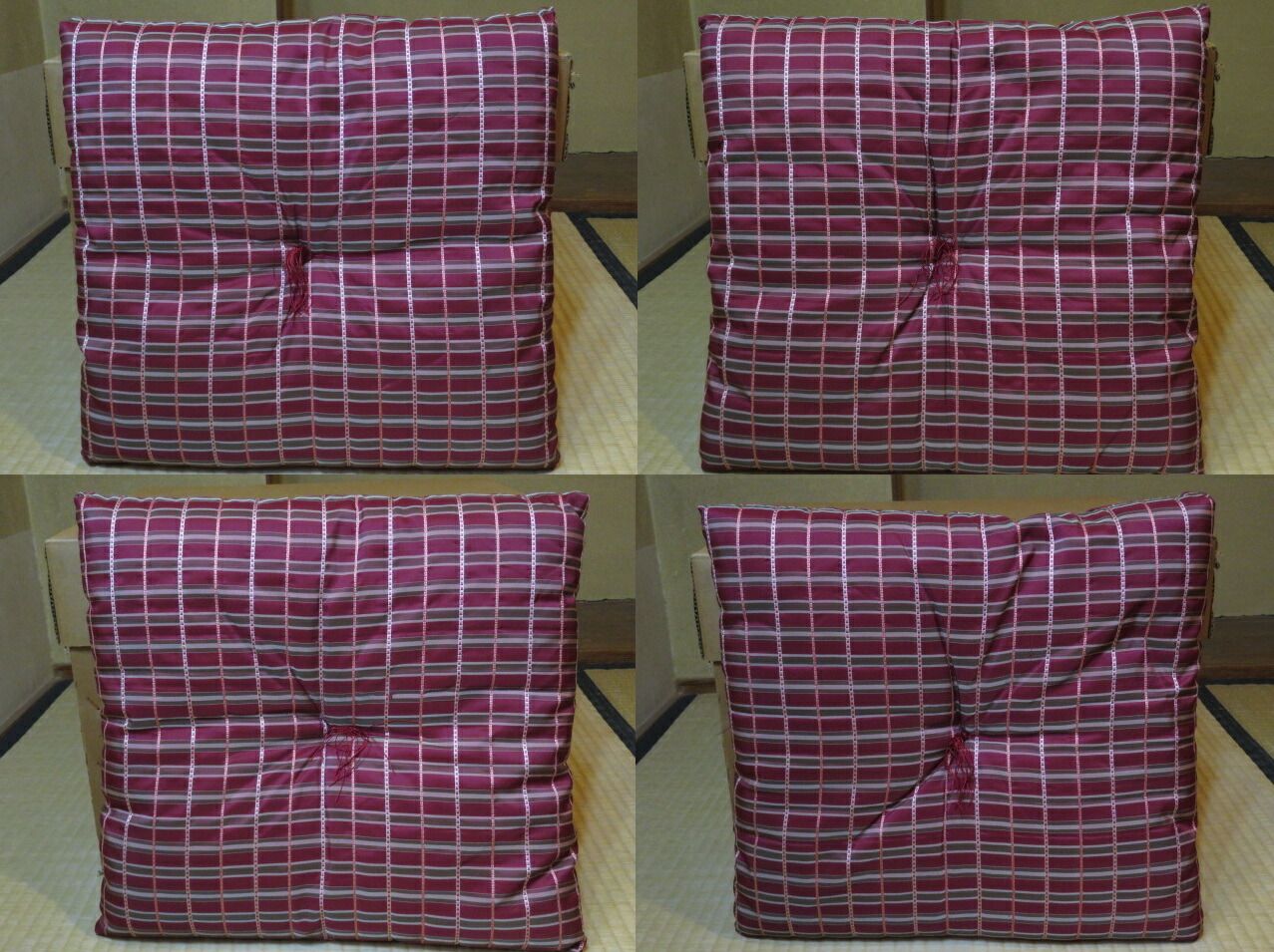 十月◆特売品 茶席用座布団 吉野間道裂 赤 五客分 税込 送料込 ♥ SKLAD-KIRPICHA_RU