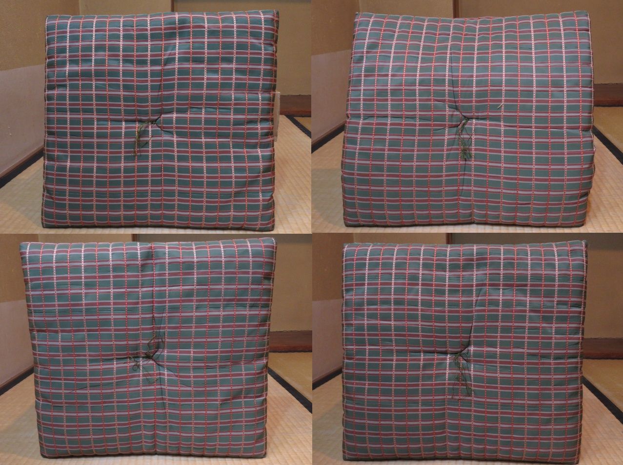 十月◆特売品 茶席用座布団 吉野間道裂 緑 五客分 税込 送料込 超 SKLAD-KIRPICHA_RU