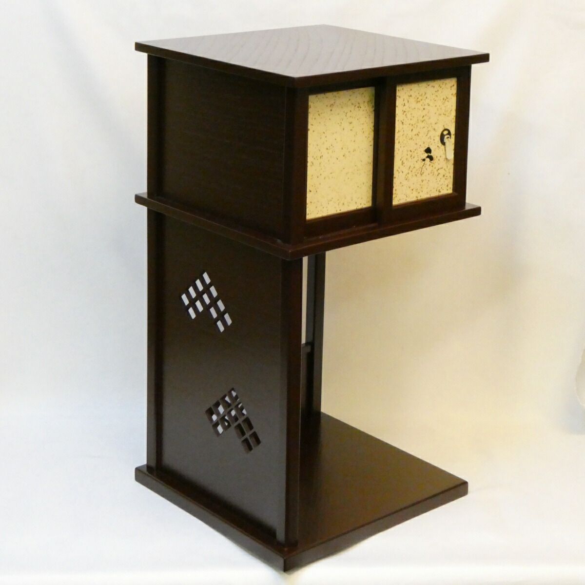 十月の特売品 裏千家流 淡々斎好写 溜掻合塗 徒然棚 固定式 業平棚 茶道具 SKLAD-KIRPICHA_RU