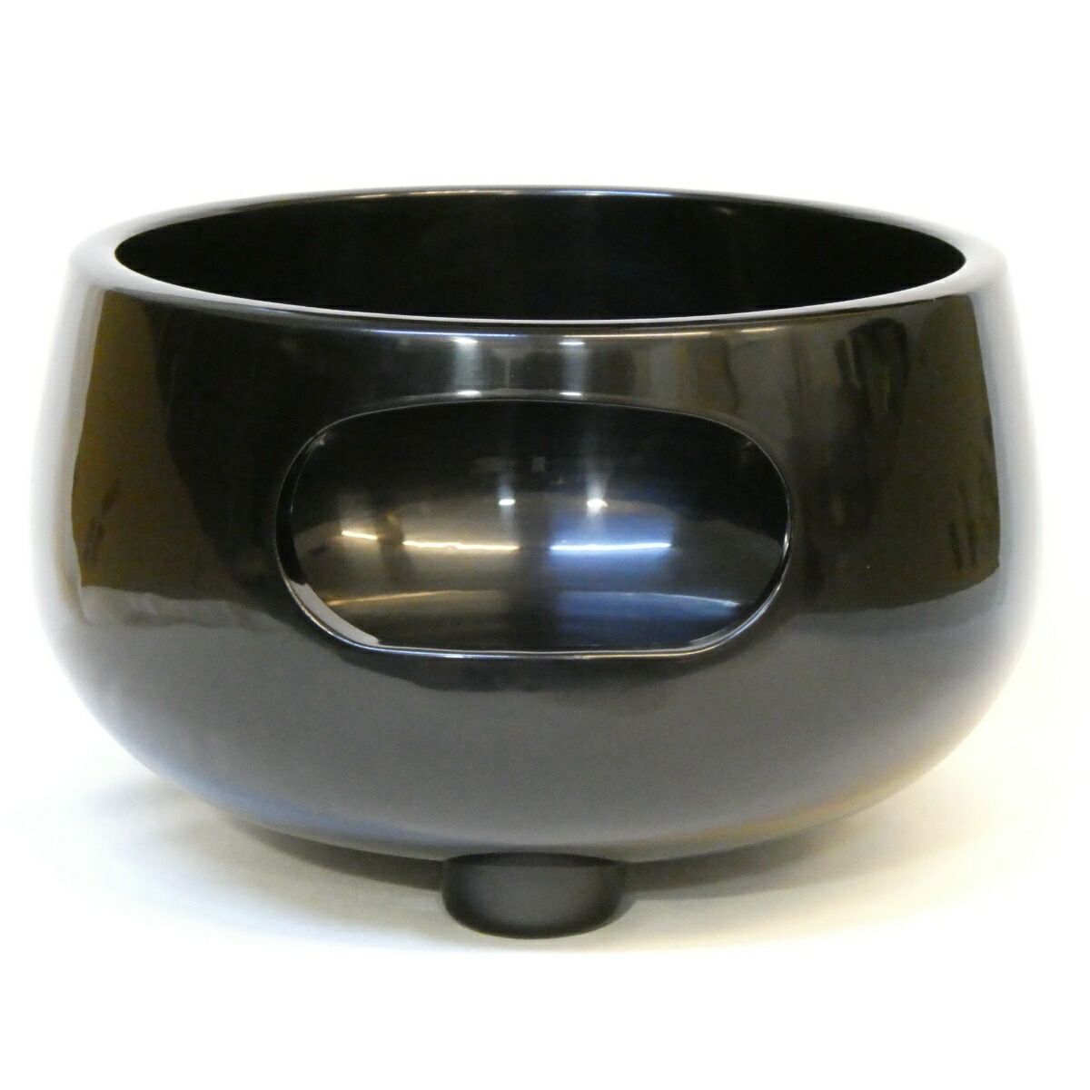 一尺一寸 山本崇雲作 尺一 眉風炉 土風炉 黒真塗 茶道具