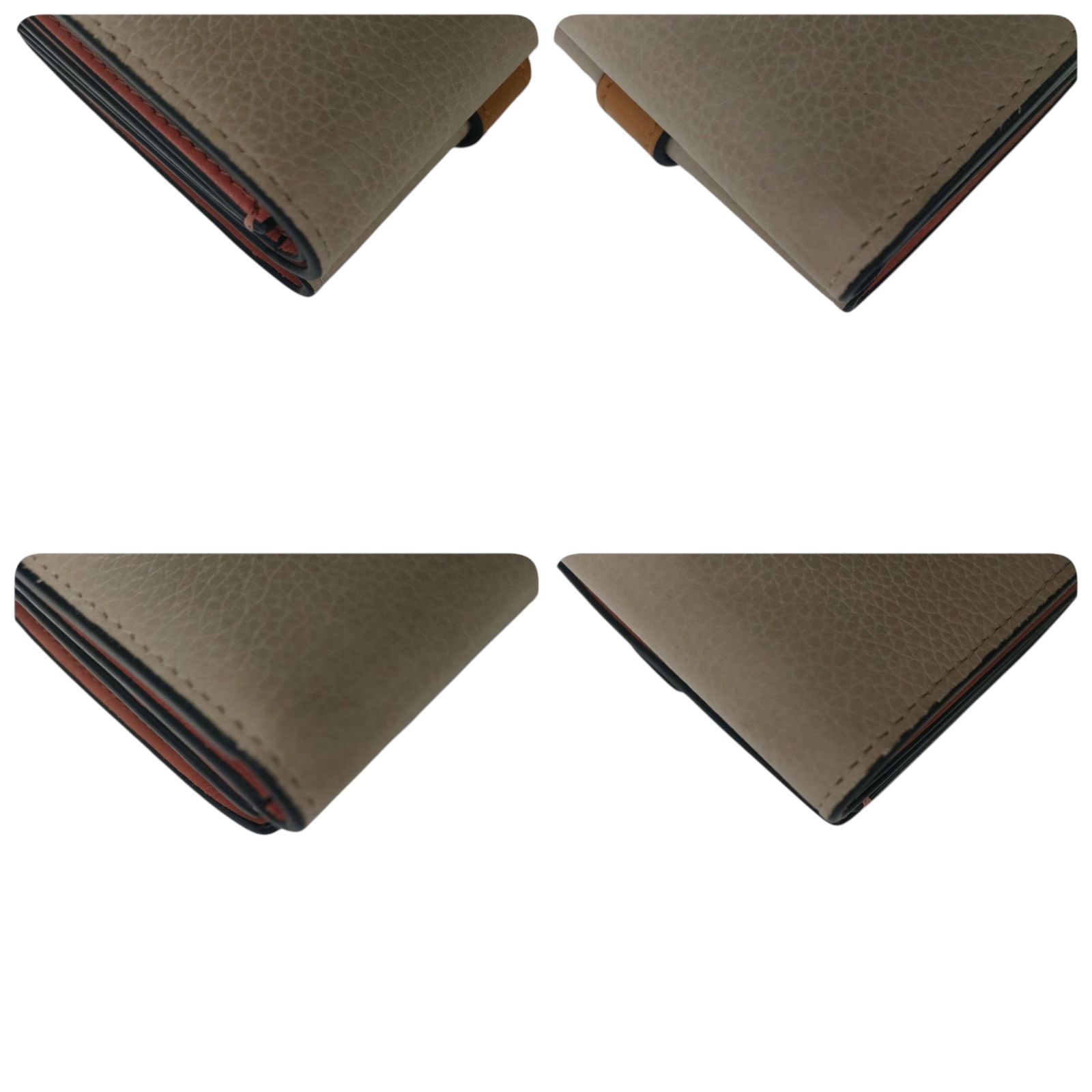 ◇ロエベ◇ アナグラム コンパクトウォレット ライトオーツ／ハニー