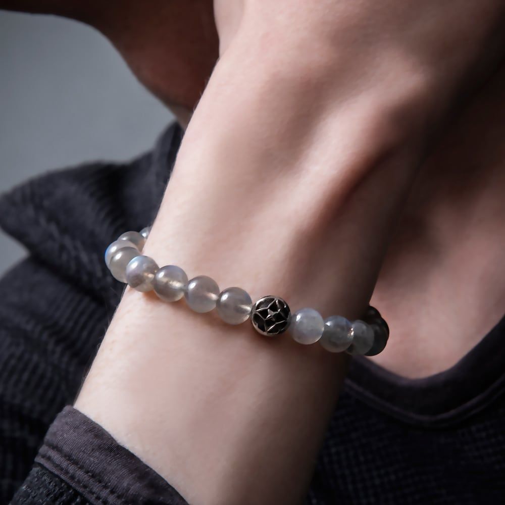 トレサリーラブラドライト数珠ブレス アルテミスクラシック シルバー ジュエリーブランド