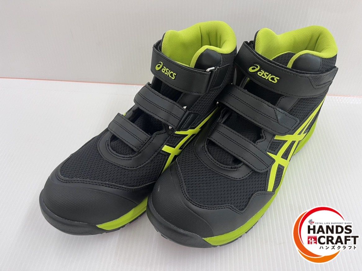 アシックス asics 安全靴 26.5 cm WINJOB CP 216 ブラック×ネオンライム ウィンジョブ 作業靴