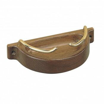 シロクマ 半月ボックス掛棒 ミディアムオーク 金 NH-12