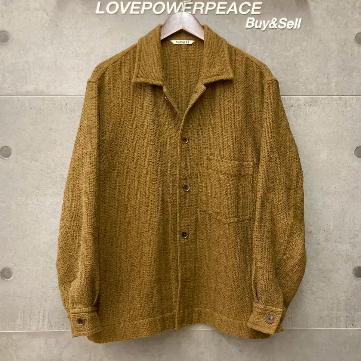 オーラリー コットン リネン ブルゾン ジャケット ブラウン a21sb01ck -H101009