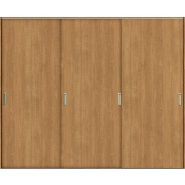 TA 室内引戸 Vレール方式 引違い戸3枚建て 鍵なし DSHT-EAA 2420 W 2 462mm × H 2 023mm NC枠 固定枠 LIXIL リクシル エッチング透明 ツバ無薄敷居 B枠 NC156 壁厚116-130