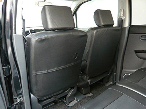 MH21S MH22S ワゴンR シートカバーフェイクレザー ブラック BRIGHTFACE_UK