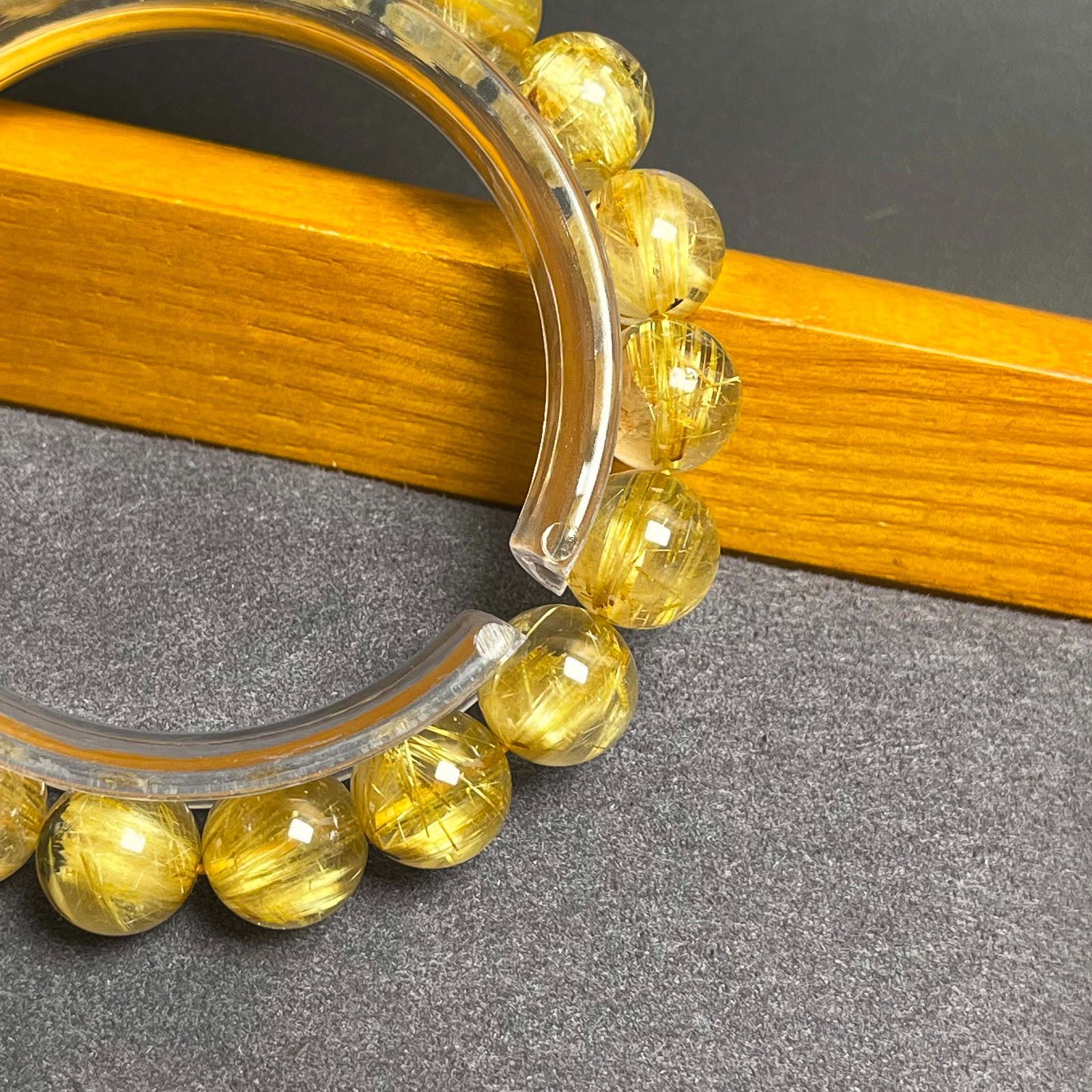 EU製 ! 満針ルチルクォーツ ブレスレット パワーストーン 天然石 金運 お守り プレゼント 10.9-11.4mm ZB9570 FORTGASGNV_COM_BR