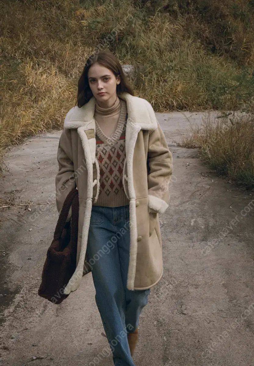 シヤジュ スウェード ムートン コート