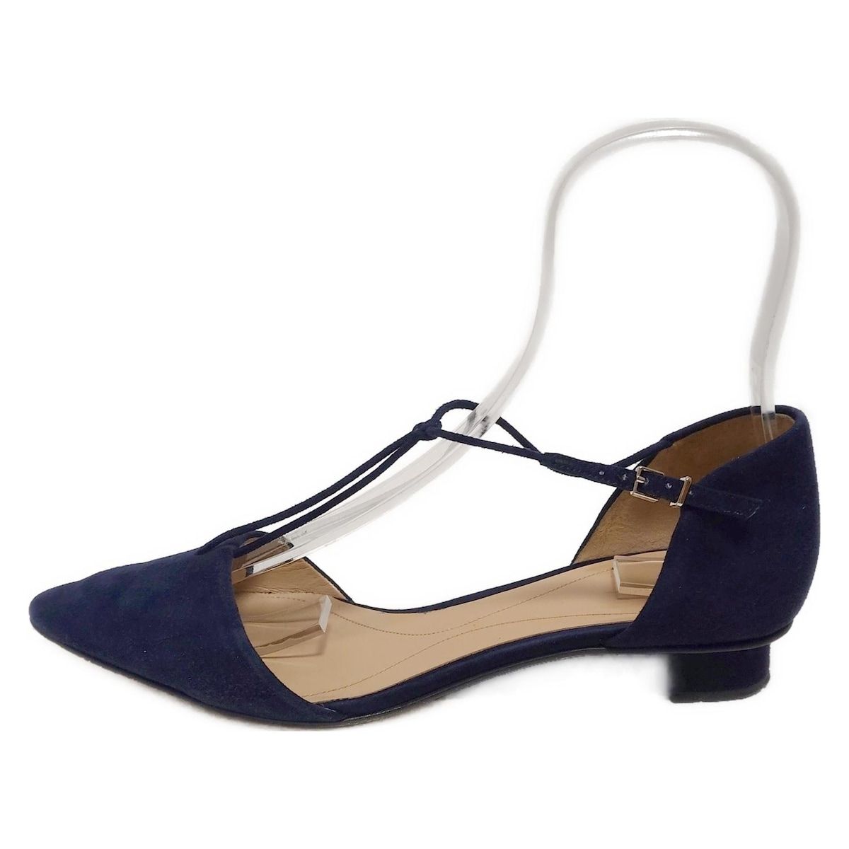 GIORGIOARMANI ジョルジオアルマーニ フラットシューズ 38 レディース - ネイビー