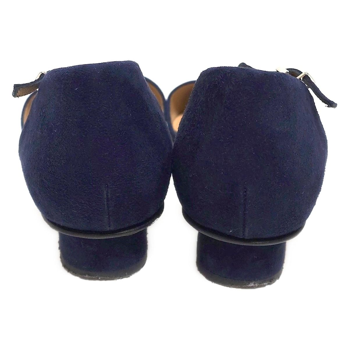  ジョルジオアルマーニ フラットシューズ 38 レディース - ネイビー フラットシューズ バレエシューズ パンプス