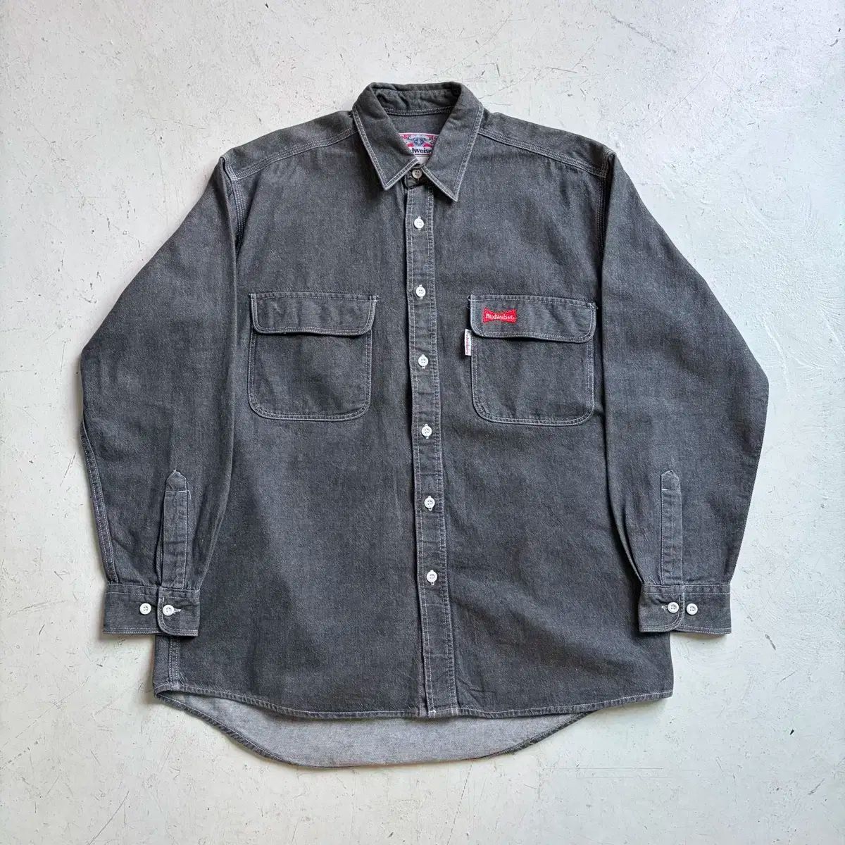 バドワイザー ヴィンテージ ワークシャツ L