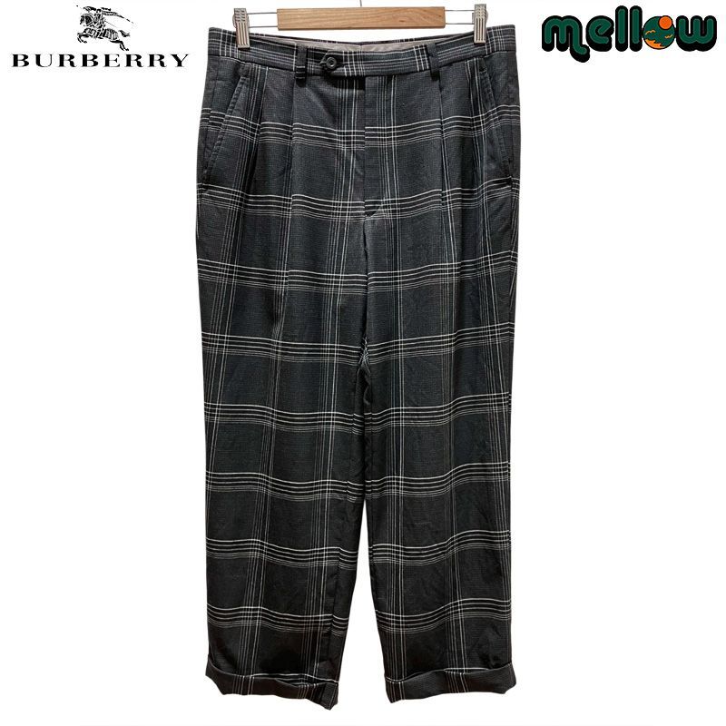 極美品 バーバリーゴルフ ノバチェック ゴルフウェア スラックス 大きいサイズ BURBERRY GOLF ノバチェック パンツ 2XL メンズ ゴルフ グレー