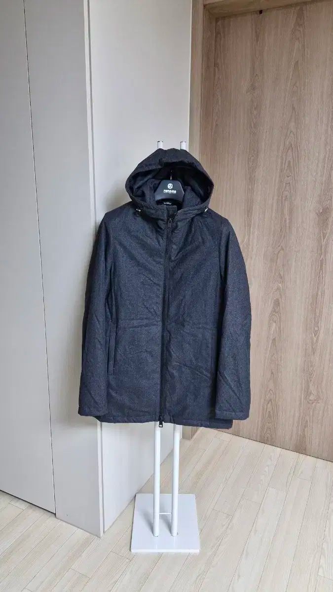 BOB|ビオビ イタリア メンズ フード ジップアップ ダウン ハーフコート|95