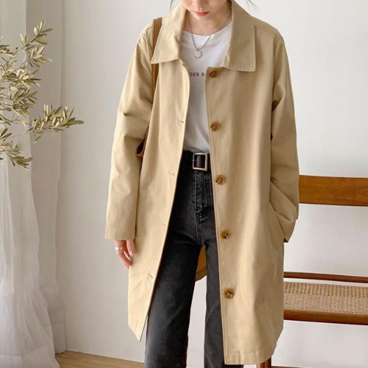 春コート トレンチコート 未使用 薄手 長袖 トレンチ トレンチコート