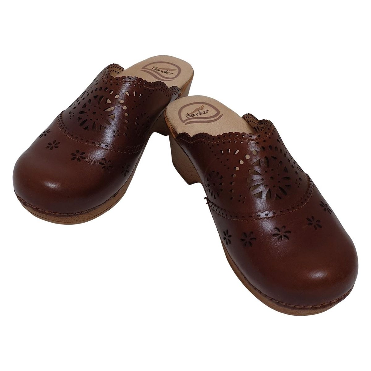 DANSKO ダンスコ サンダル 37 レディース - ダークブラウン レザー