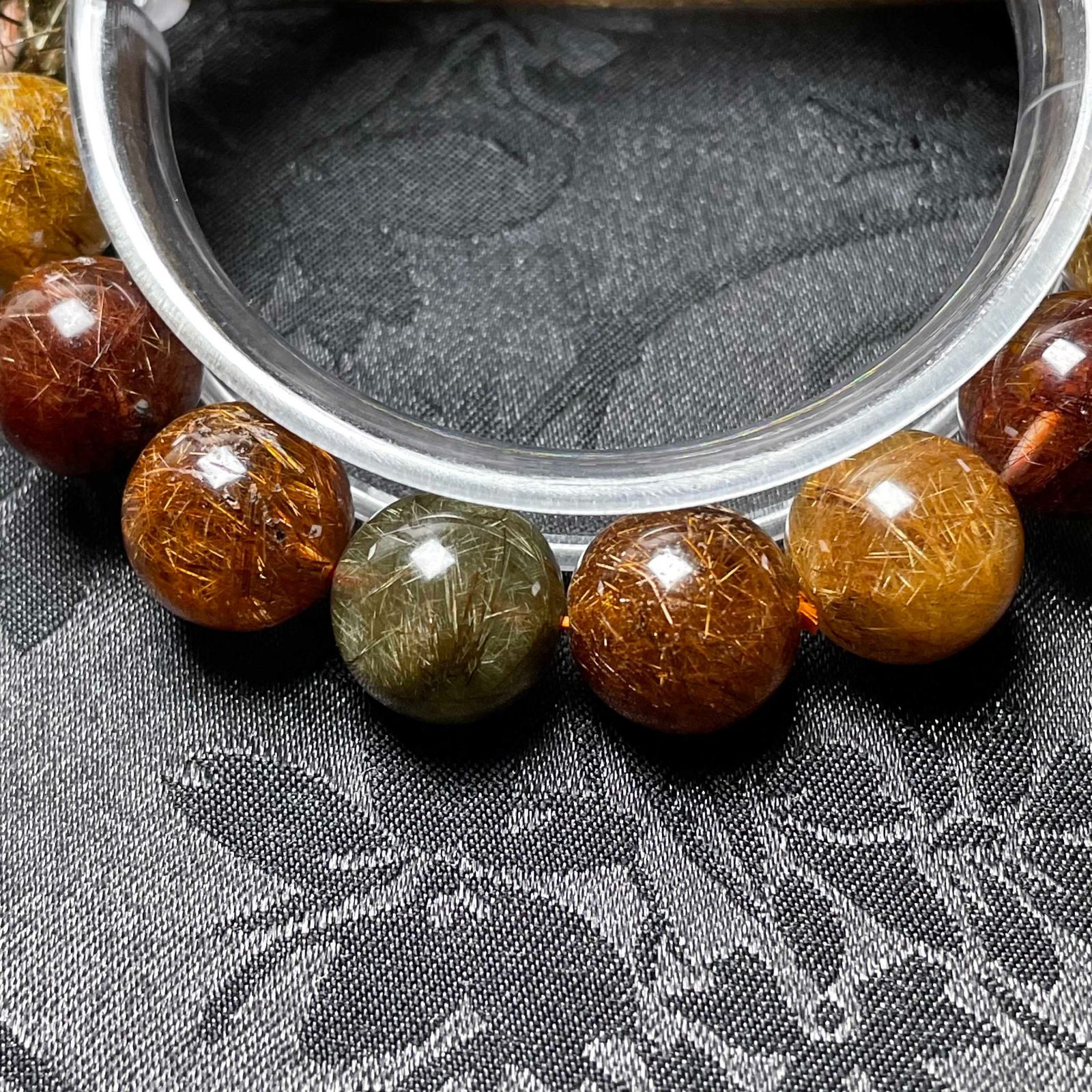 EU製 銅髪ルチルクォーツ ブレスレット パワーストーン 天然石 金運 お守り プレゼント 12.4-12.7mm ZB9575 WWW_SHINETEETH_COM