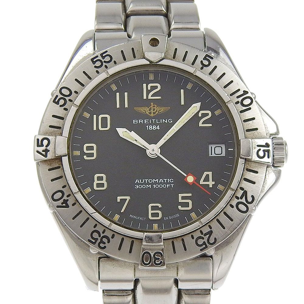 BREITLING ブライトリング コルト A17035 ステンレススチール 自動巻き アナログ表示 レディース ブラック文字盤 腕時計