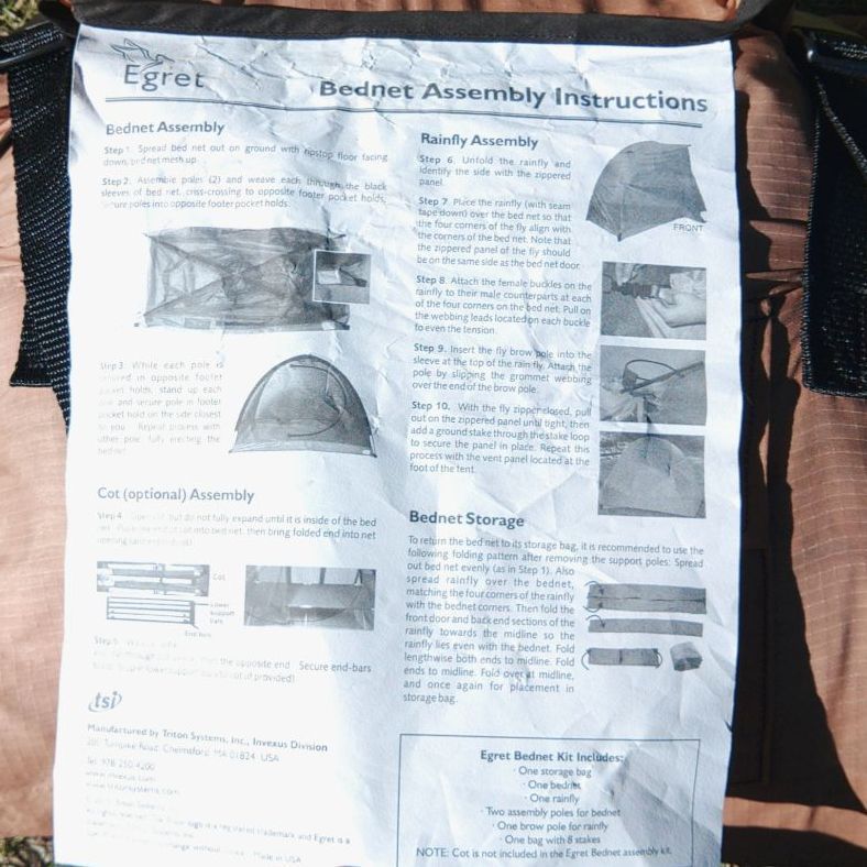 米陸軍実物 EGRET BED NET テント