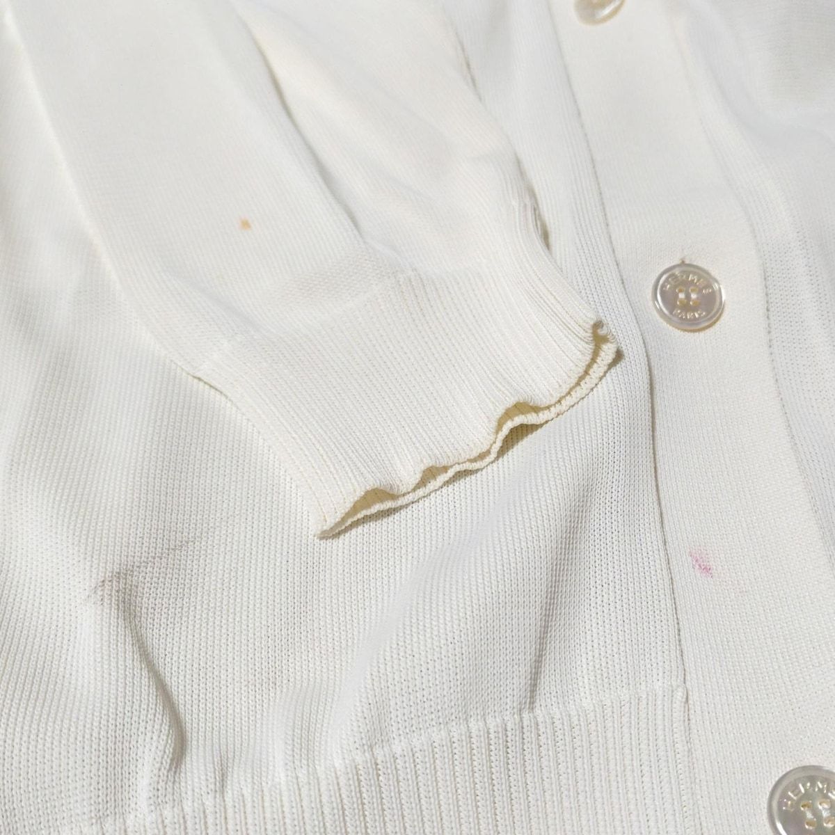 白 長袖|ロング丈|シェルボタン