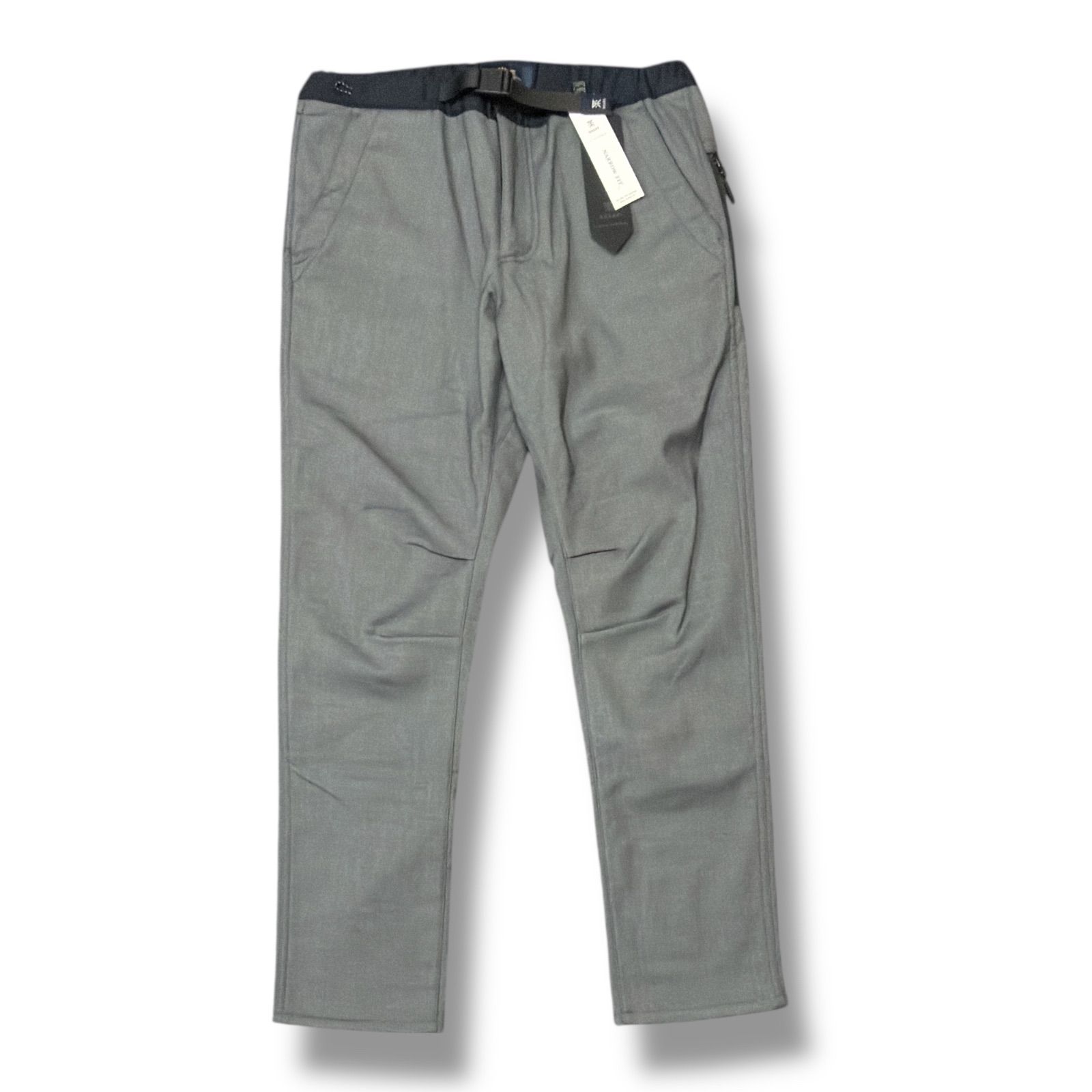 参考上代15400円 ROARK REVIVAL TRAVELPANT RAYON SAUGE w FLEECE - NARROW ボンディング フリース トラベル イージーパンツ ロアークリバイバル RPJ1070 グレー XL 1487M3