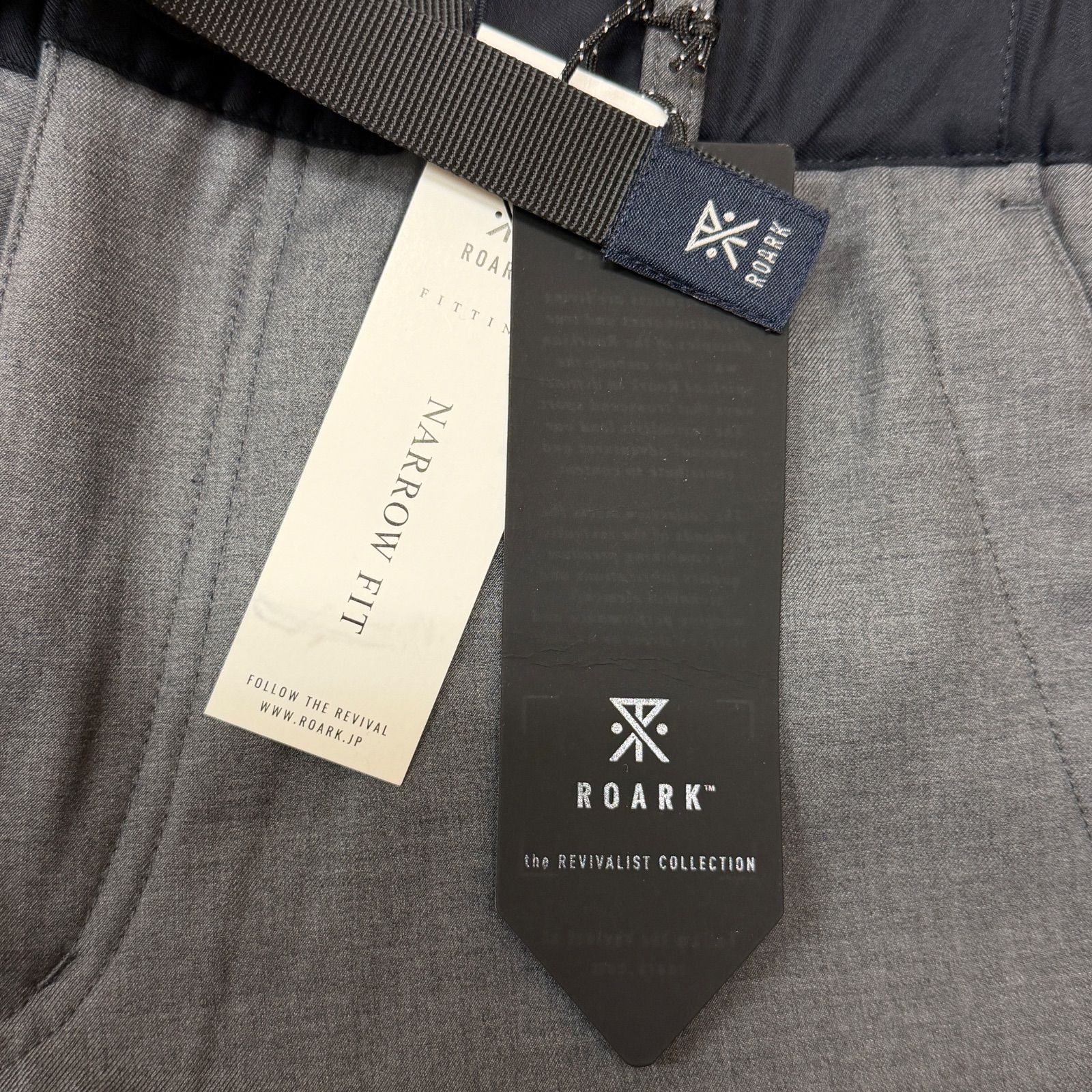  参考上代15400円 ROARK REVIVAL RAYON SAUGE w FLEECE - NARROW ボンディング フリース トラベル イージーパンツ ロアークリバイバル RPJ 1070 グレー XL 1487 M 3 ワイドパンツ イージーパンツ パンツ