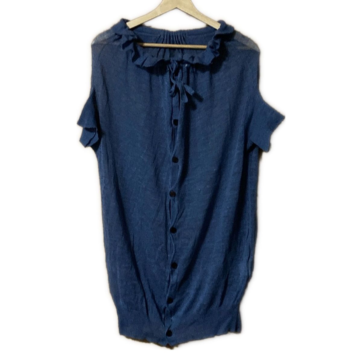 Y s ワイズ カーディガン サイズ2 M レディース - ブルー 半袖