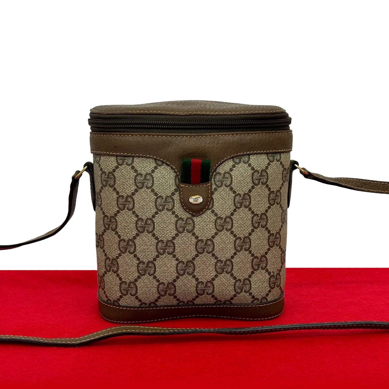 極 美品 オールドグッチ シェリーライン レザー ショルダー