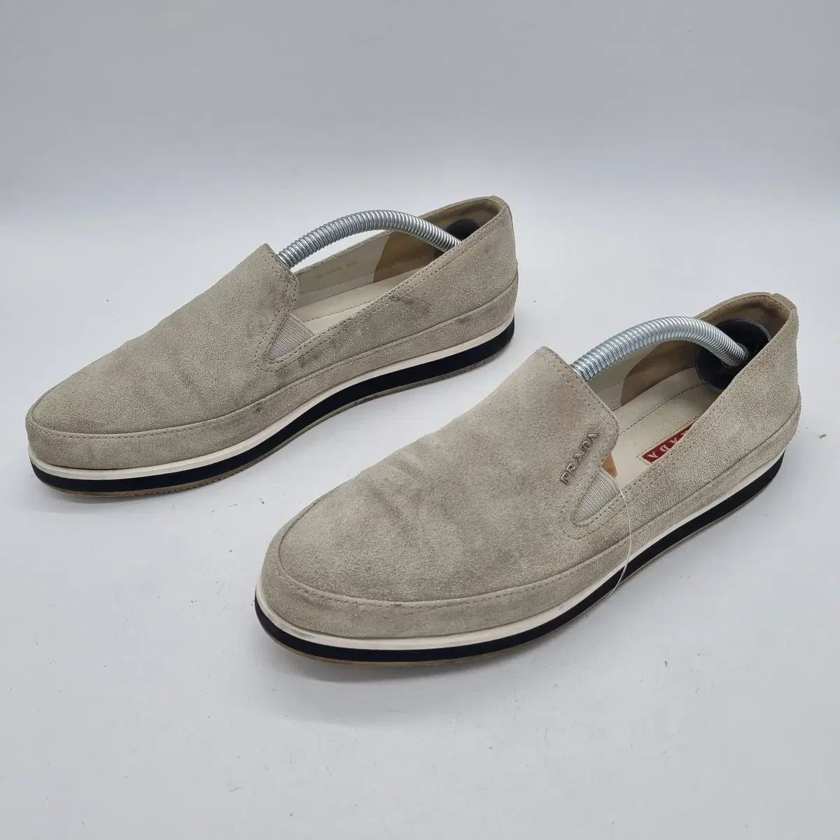 PRADA プラダ スウェード スリッポン スニーカー グレー レディース 250 mm