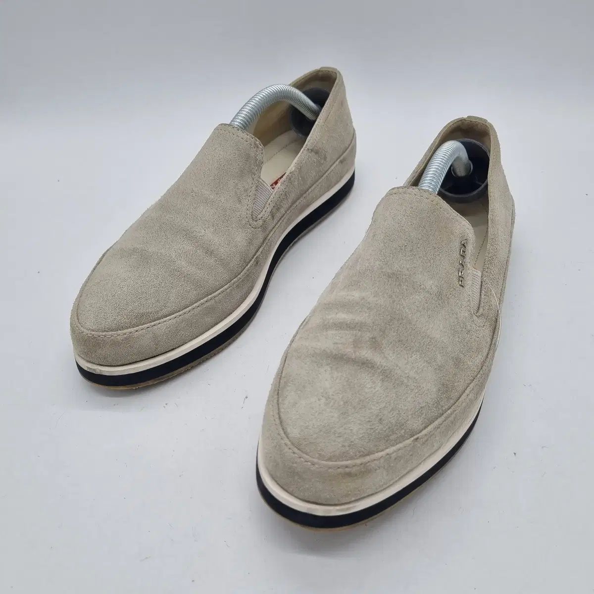 PRADA プラダ スウェード スリッポン スニーカー グレー レディース 250mm