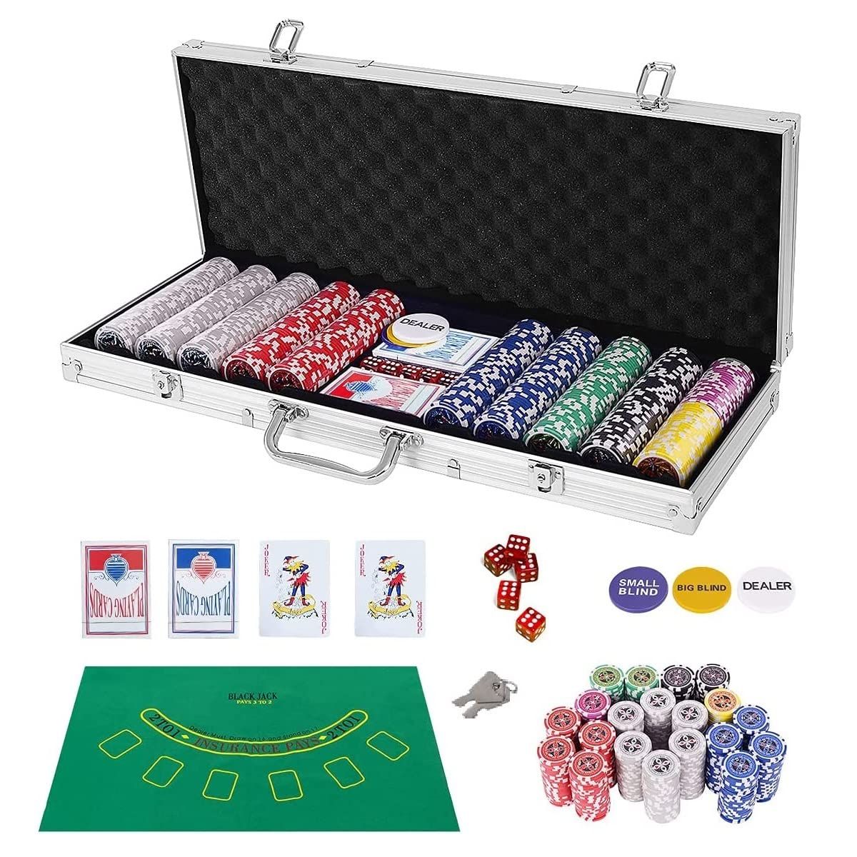 マット付き ポーカーチップ