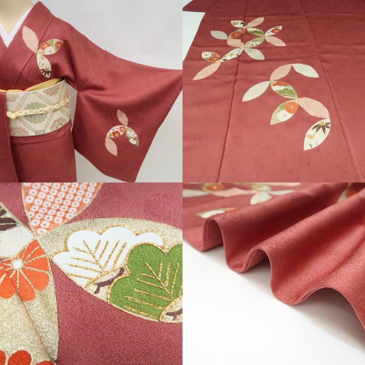 菊 手縫い仕立て