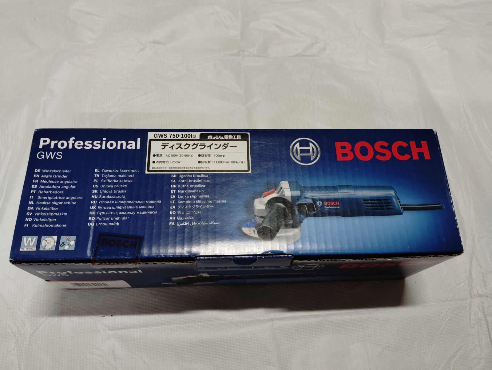 ボッシュ ディスクグラインダー GWS 750-1001 収納バック 切断砥石付セット