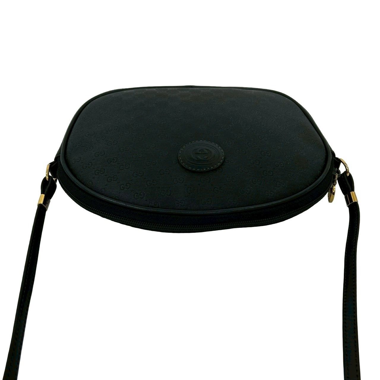 極 美品 オールドグッチ マイクロGG レザー ショルダーバッグ ポシェット 黒 極 美品 オールドグッチ マイクロGG レザー ショルダーバッグ