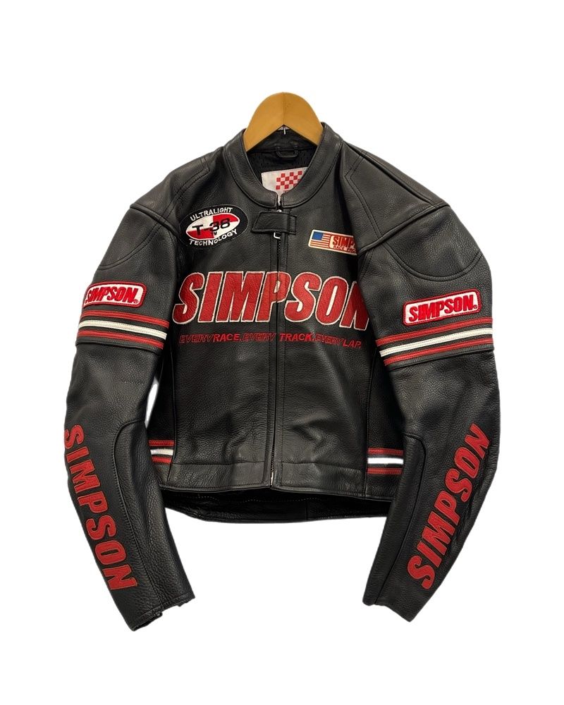 シンプソン SIMPSON 牛革 レザージャケット シングルライダース バイク