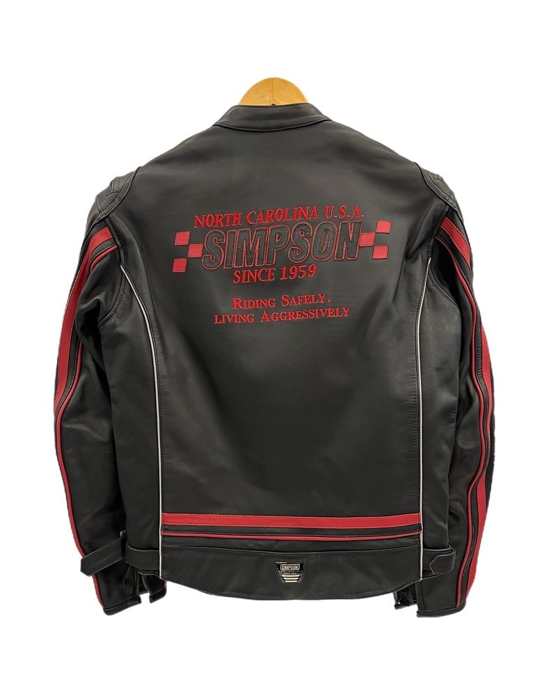 シンプソン SIMPSON 牛革 レザージャケット シングルライダース バイク