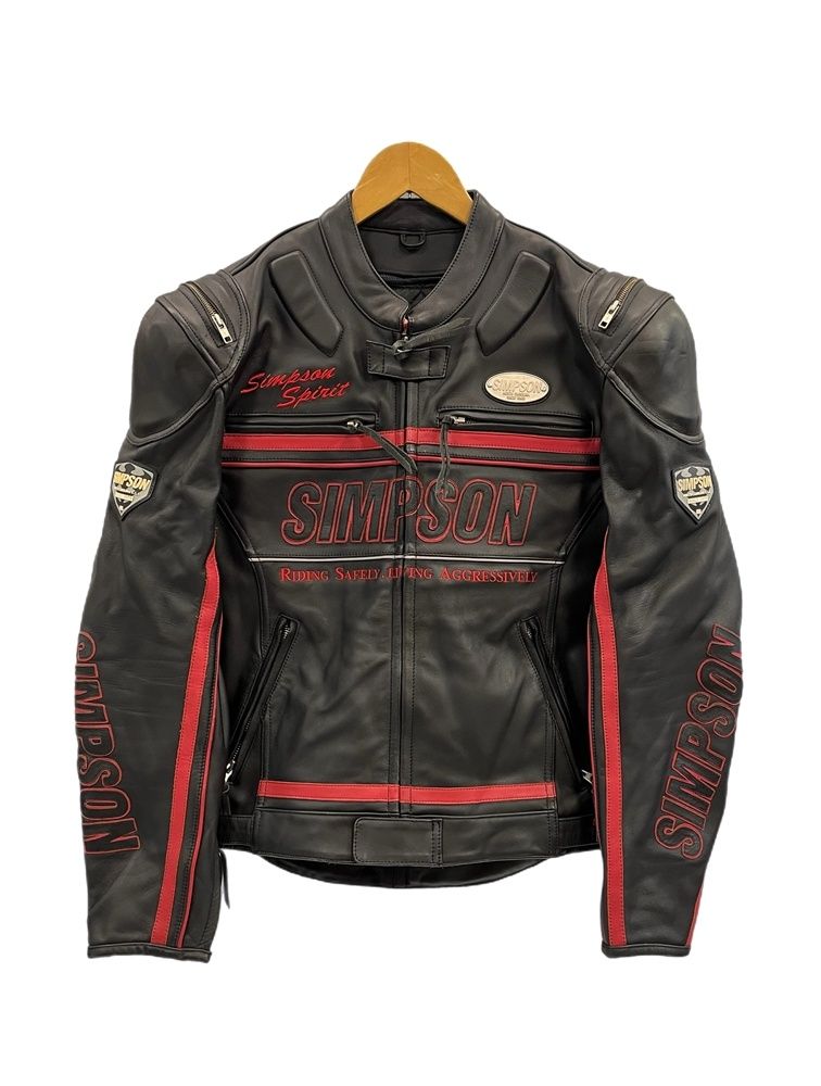 シンプソン SIMPSON 牛革 レザージャケット シングルライダース バイク