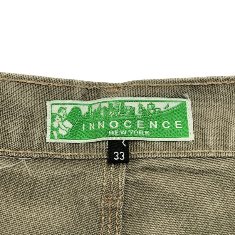 中古】INNOCENCE ハーフペインターパンツ カーキ W33 イノセンス[92