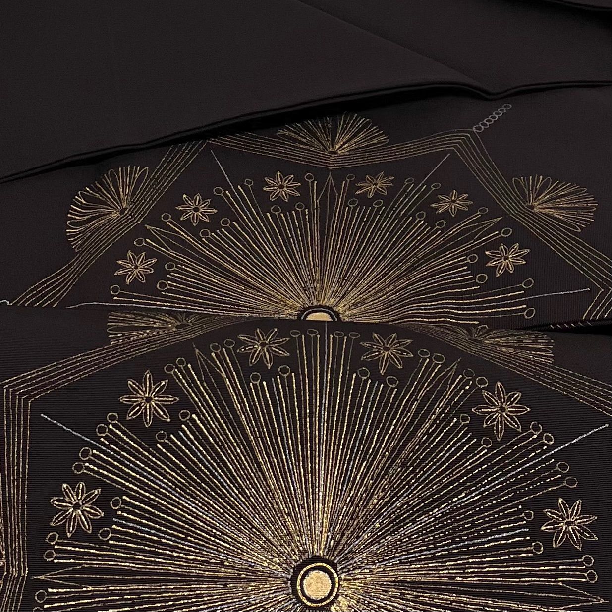 九寸名古屋帯 金彩 手描き 正絹 D055 - メルカリ