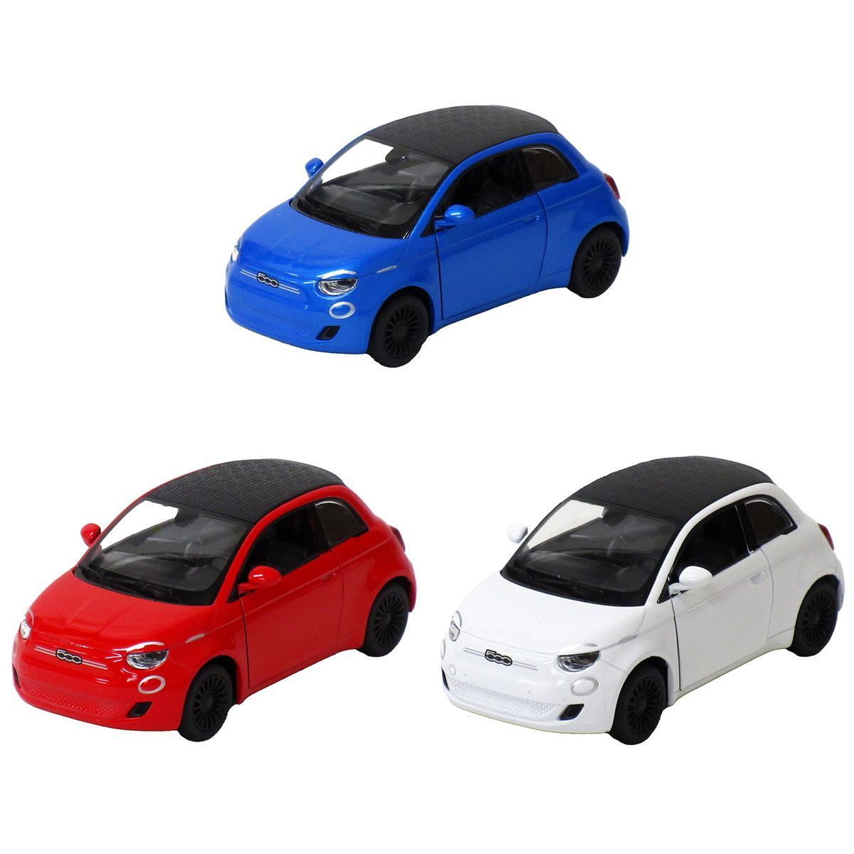 KiNSMART キンスマート プルバックミニカー 1 28 フィアット 500e 3色アソート 12個入りBOX 201-715