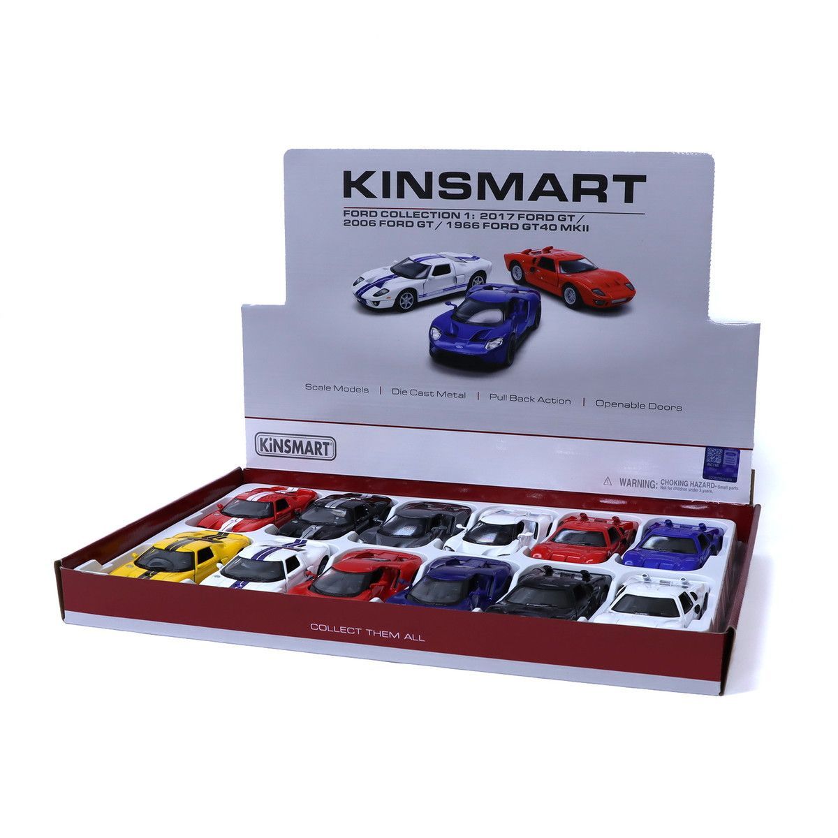 KiNSMART キンスマート プルバックミニカー フォード 1 3車種×4色 12個セット 201-771