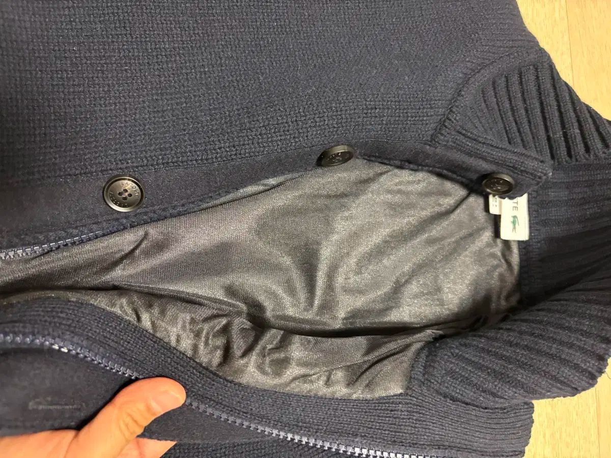 ラコステ ニット ジップアップ ウィンドブレーカー カーディガン サイズ3 55から