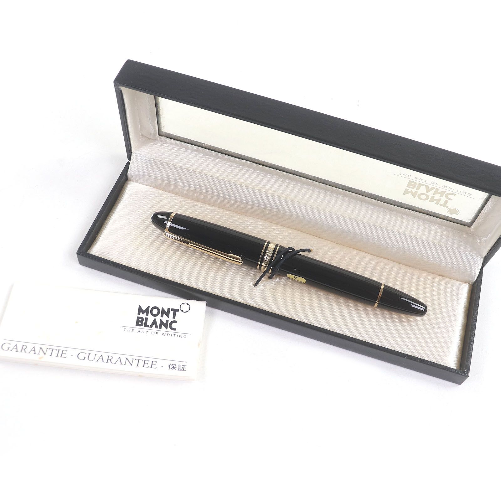 □MONTBLANC モンブラン マイスターシュテュック 146 ペン先14K Mニブ キャップ式 万年筆 ブラック ゴールド ケース付き 西ドイツ製 メンズ