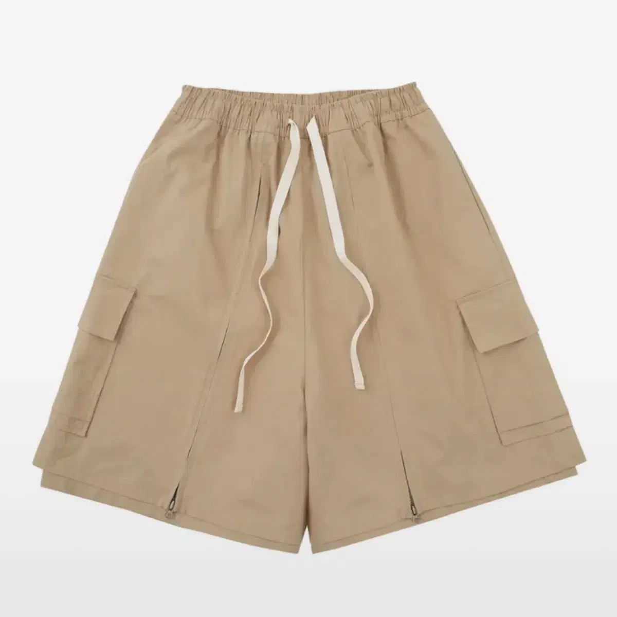 アジョバイアジョ レイヤード ジップアップ パンツ ベージュ