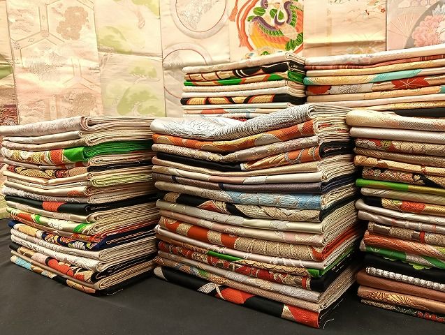 平和屋着物 袋帯 西陣 まとめて100点 向かい鳳凰 鶴 尾長鳥 孔雀羽 人物 向かい蝶 風景 正倉院 佐賀錦 金銀糸 有 全て正絹 mmm054