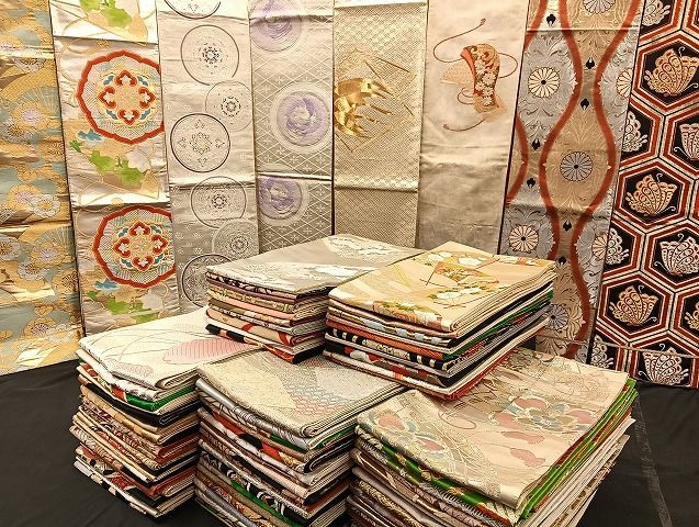 平和屋着物 袋帯 西陣 まとめて100点 鳳凰 鶴 鴛鴦 蝶 花柄 正倉院 駒刺繍 佐賀錦 金銀糸 など 着用 多数 ♥品有 全て正絹 mmm059